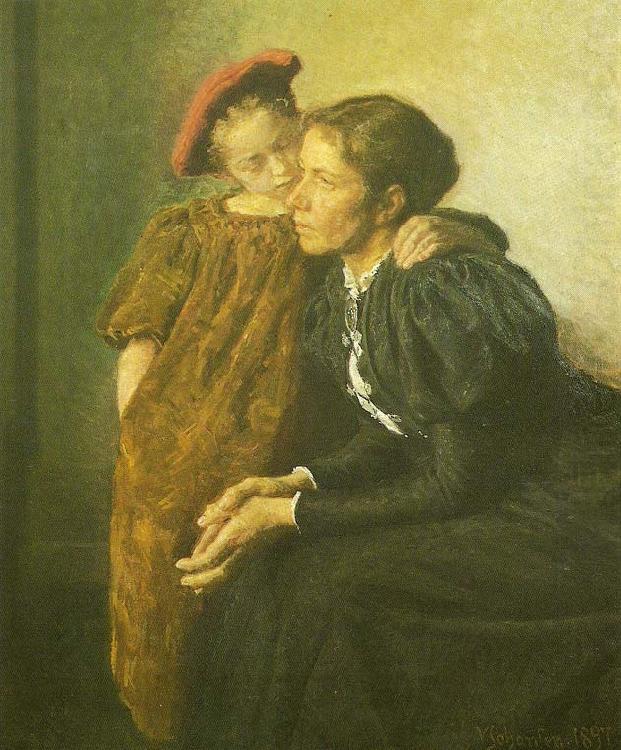 Viggo Johansen nanna og hendes moder china oil painting image